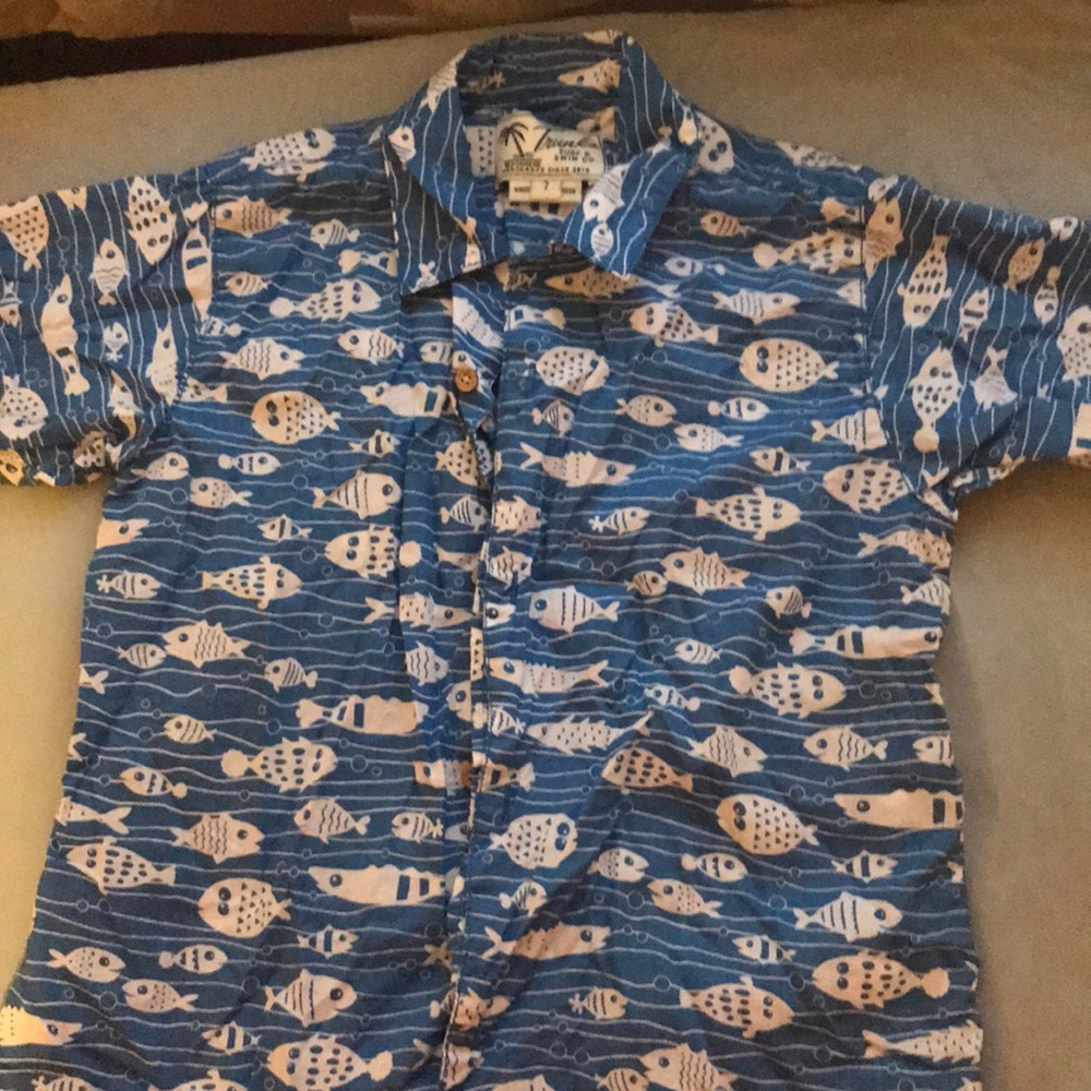 Blue button up
